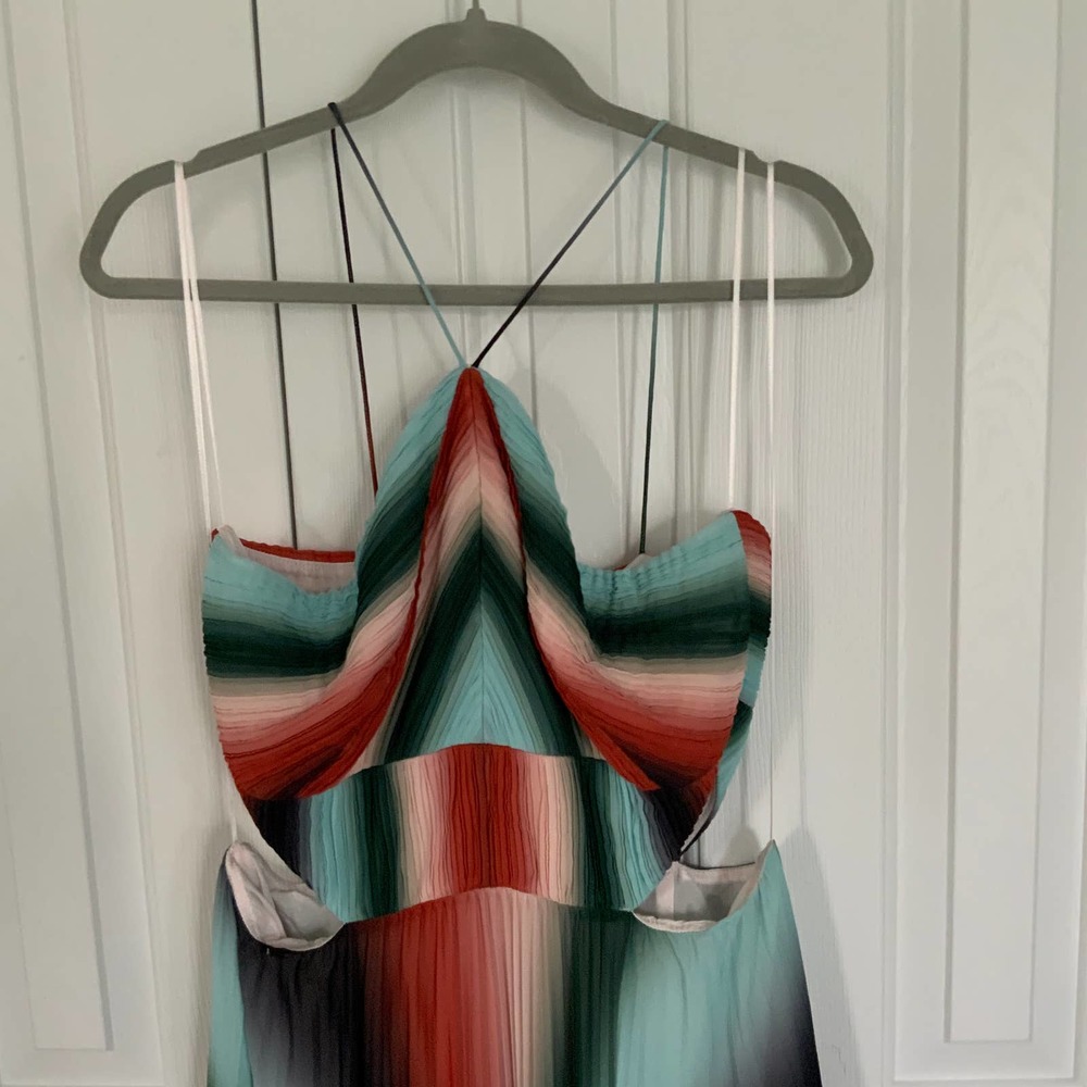 AMUR Janet Stripe Gown Size 14 - Picture 4 of 9